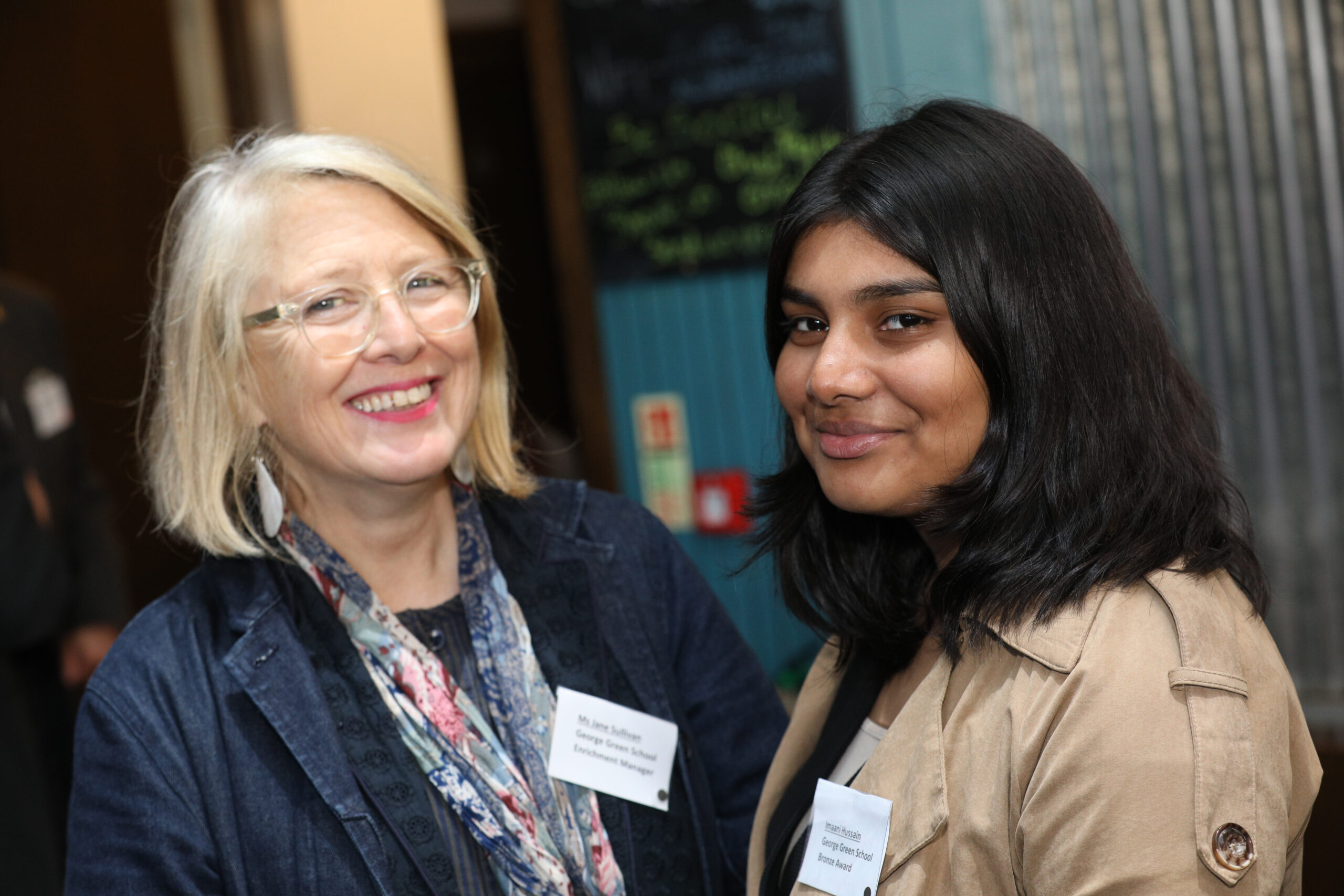 two ladies at tower hill terrace opening ceremony']