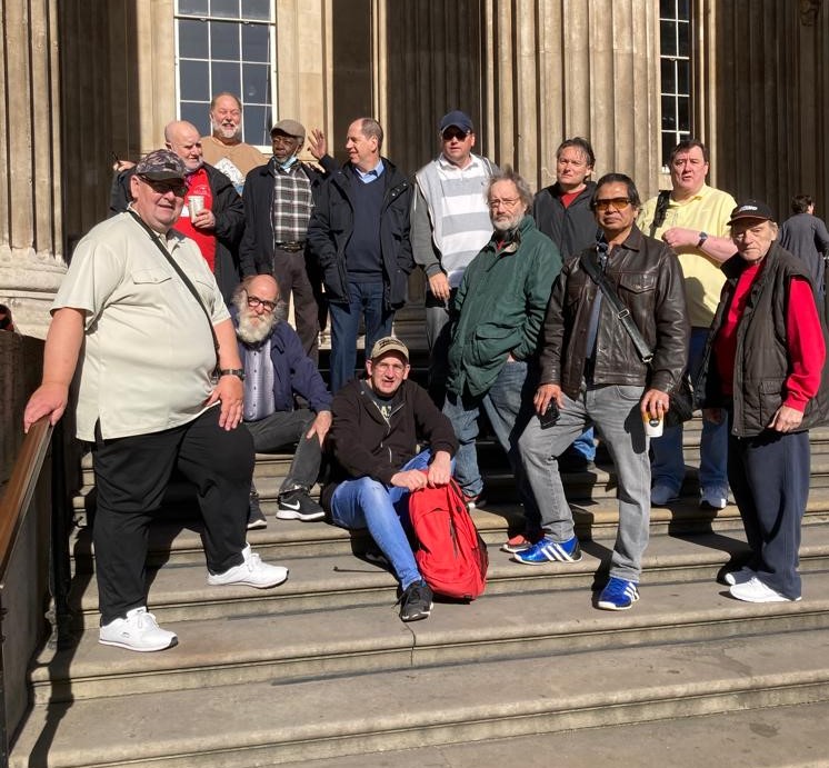 group outside museum